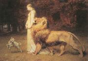 Briton Riviere Una and Lion France oil painting artist
